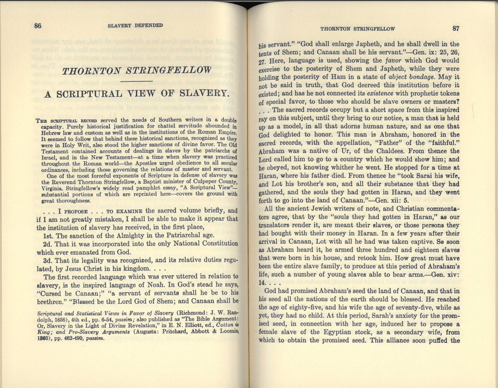 Slavery Defended excerpt