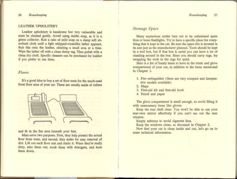 upholstery and stowing