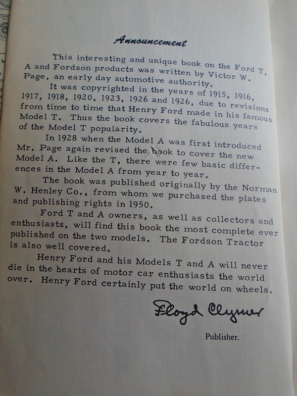 announcement from the publisher