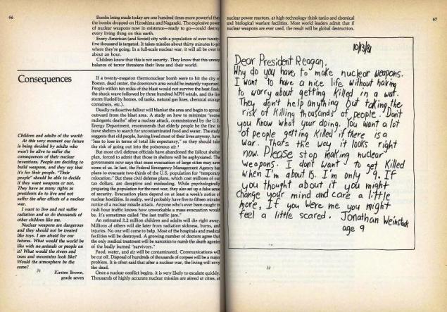 letter to president reagan