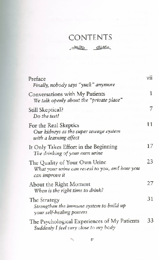 Urine Therapy contents