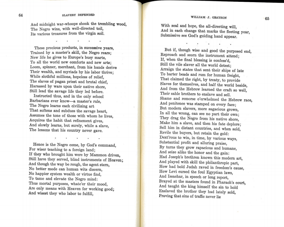 Slavery Defended excerpt