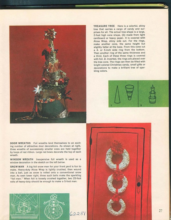 Christmas decorations from foil