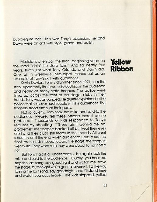 Tony Orlando Yellow Ribbon