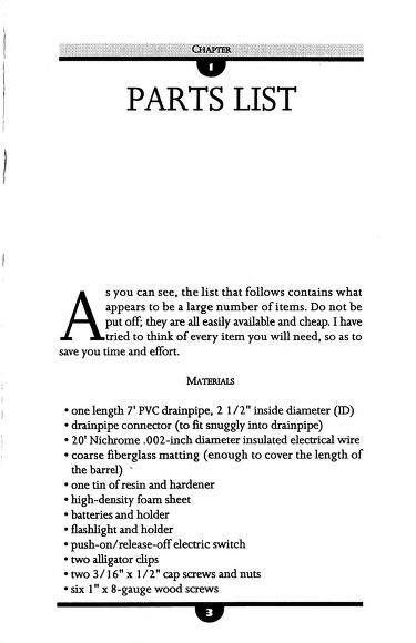 DIY Bazooka parts list