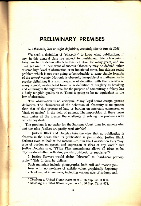 Preliminary Premises