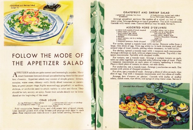 Follow the mode of the appetizer salad