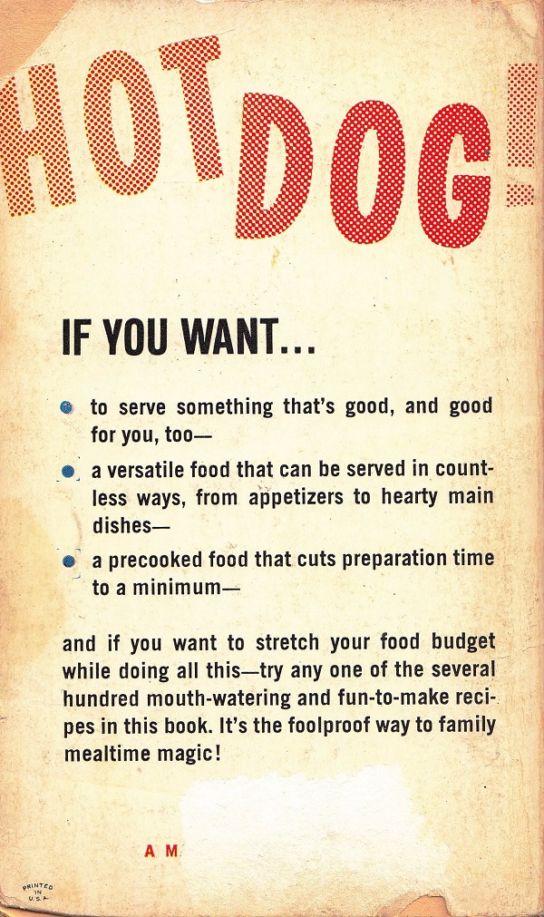 New Hotdog Cookbook - back cover