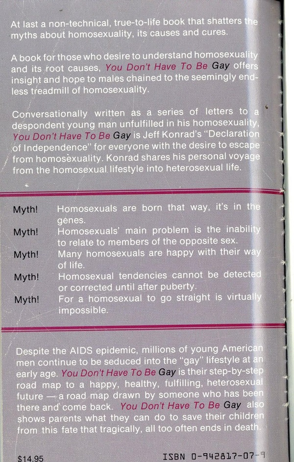 You Don't Have to Be Gay back cover