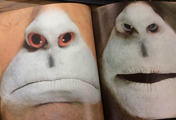 painted nose and mouth