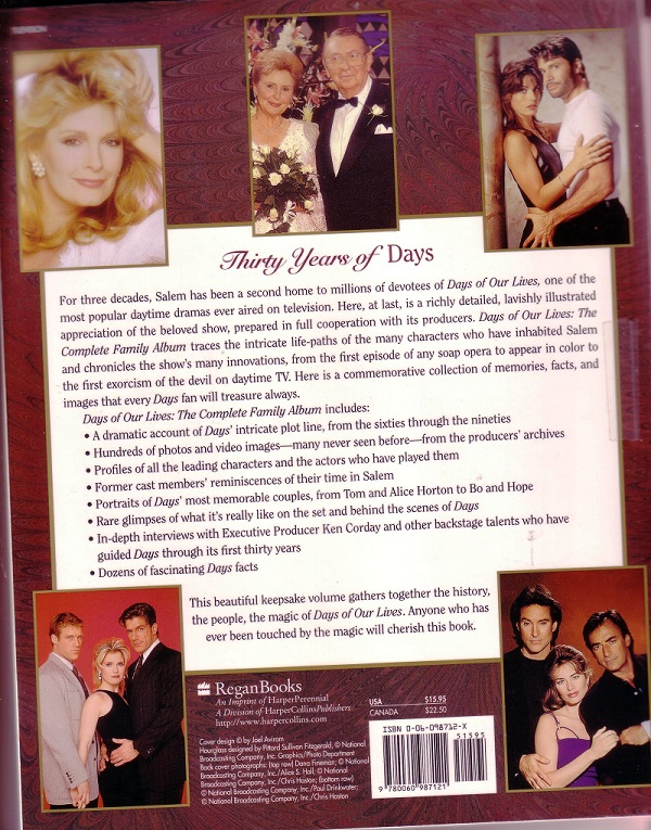 Days of Our Lives back cover