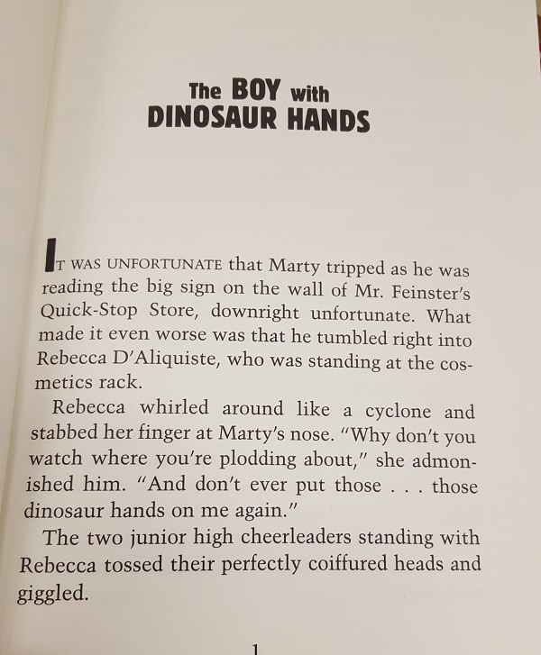 Boy with Dinosaur Hands