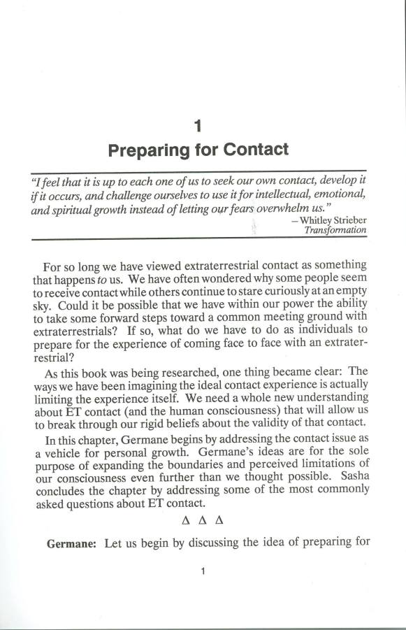 preparing for contact