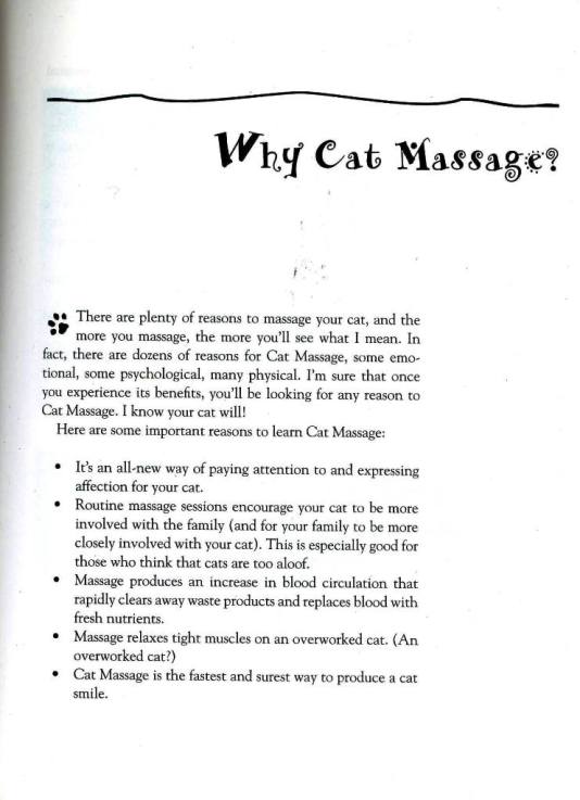 why cat massage