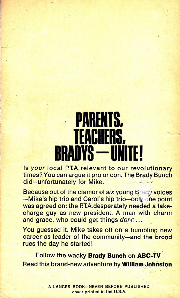 Parents, Teachers, Bradys, Unite