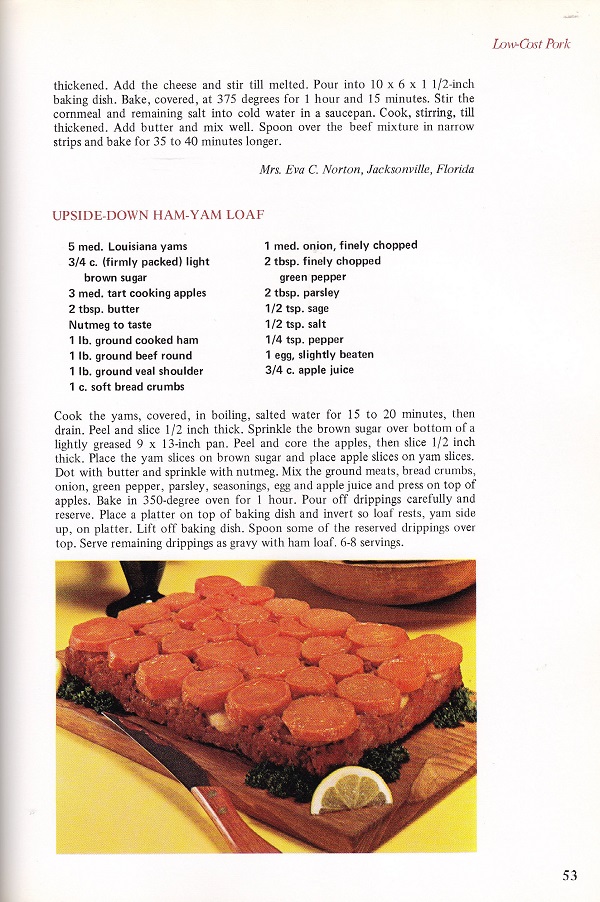 upside down ham yam loaf