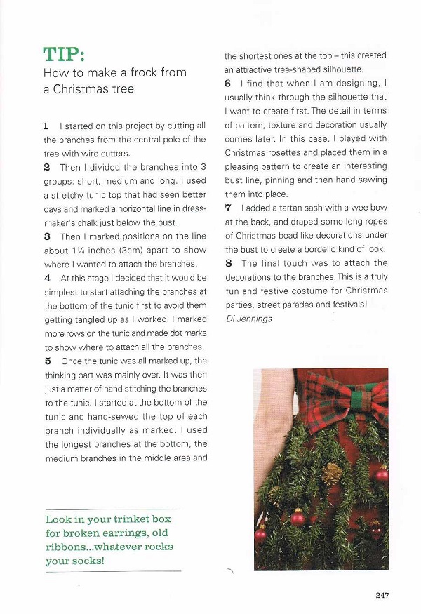 Make a dress from a Christmas tree