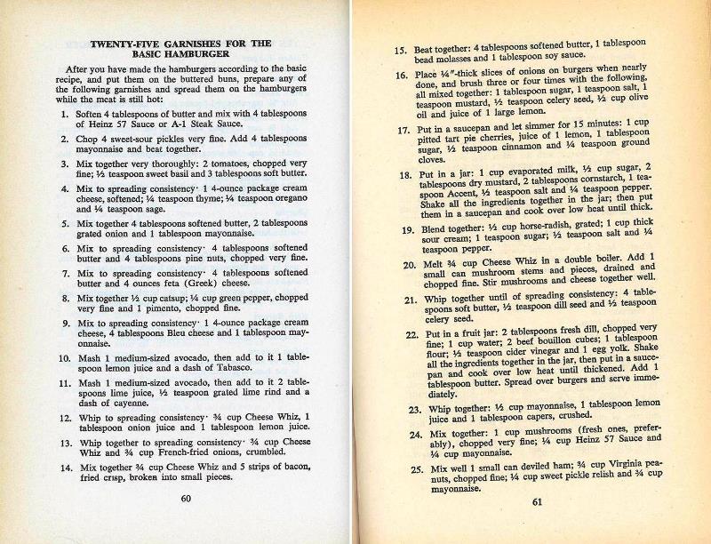 hamburger garnishes