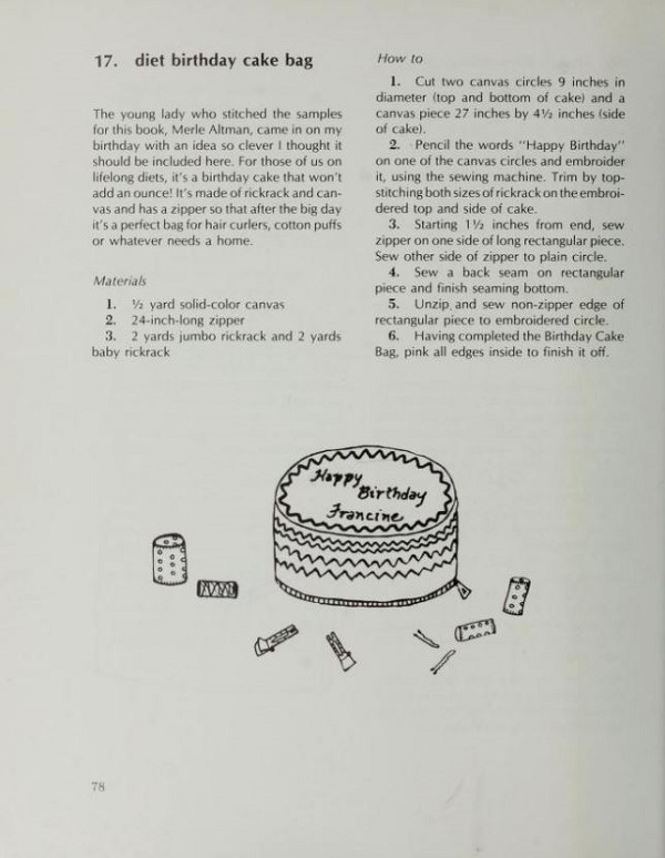 Diet birthday cake bag