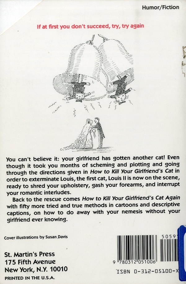 Kill girlfriend's cat Back cover