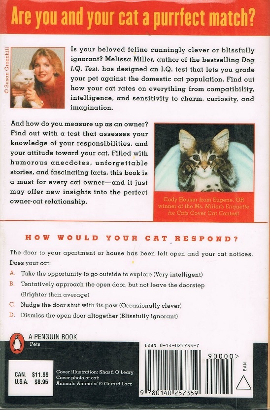 Cat IQ Test back cover