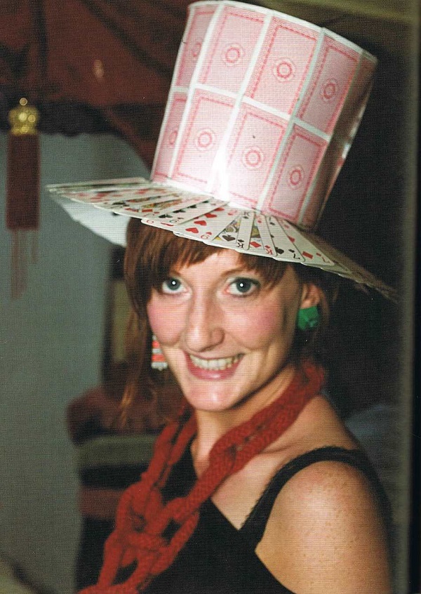Hat made of playing cards