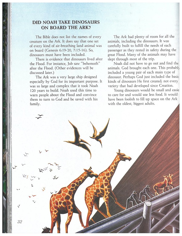 Dinosaurs on Noah's Ark