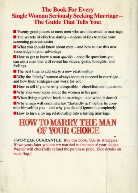 how to marry the man of your choice back cover