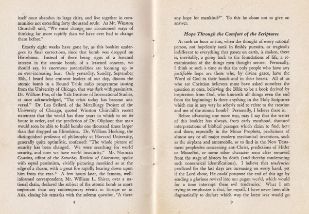 Atomic Bomb and the Word of God exerpt