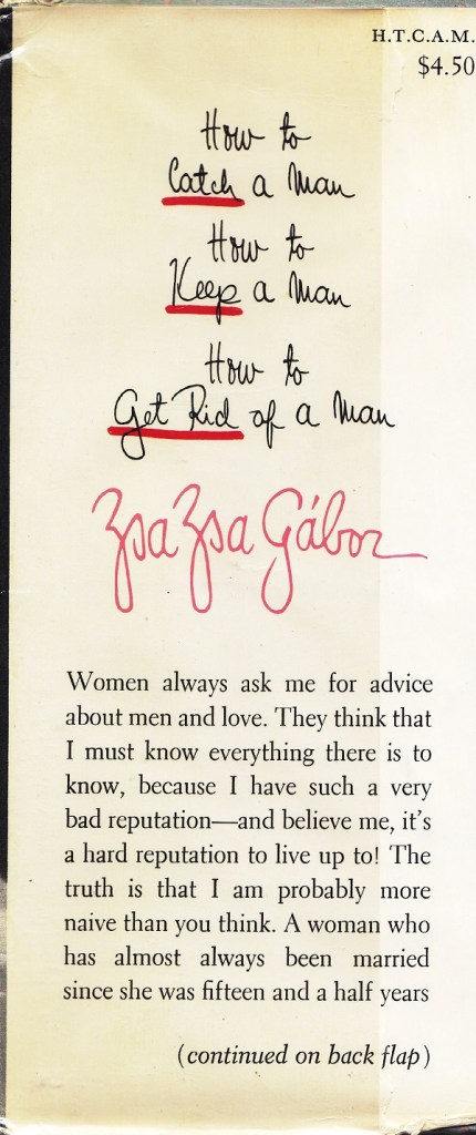 Zsa Zsa Gabor - front cover flap