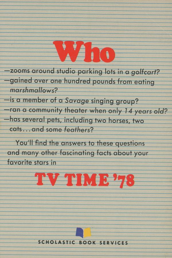 tv time back cover