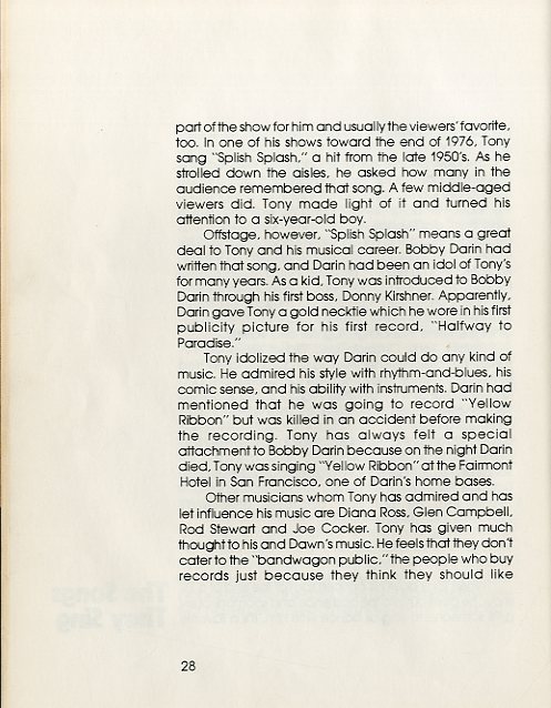 Tony Orlando Splish Splash