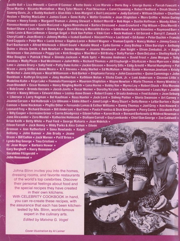 celebrity cookbook back cover