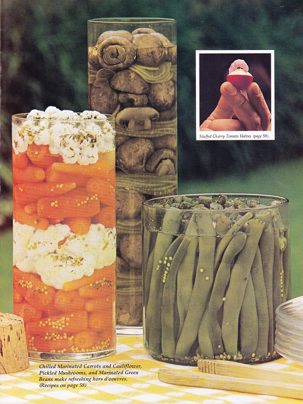 Chilled marinated carrots and cauliflower