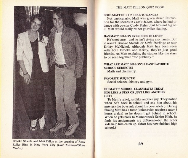 Matt Dillon and Brooke Shields