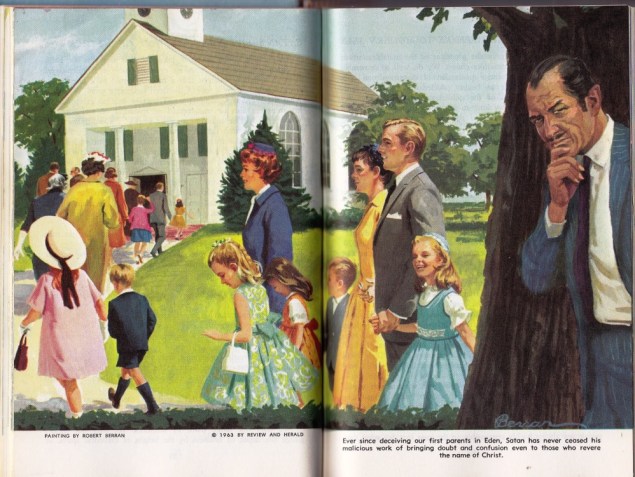 people going to church