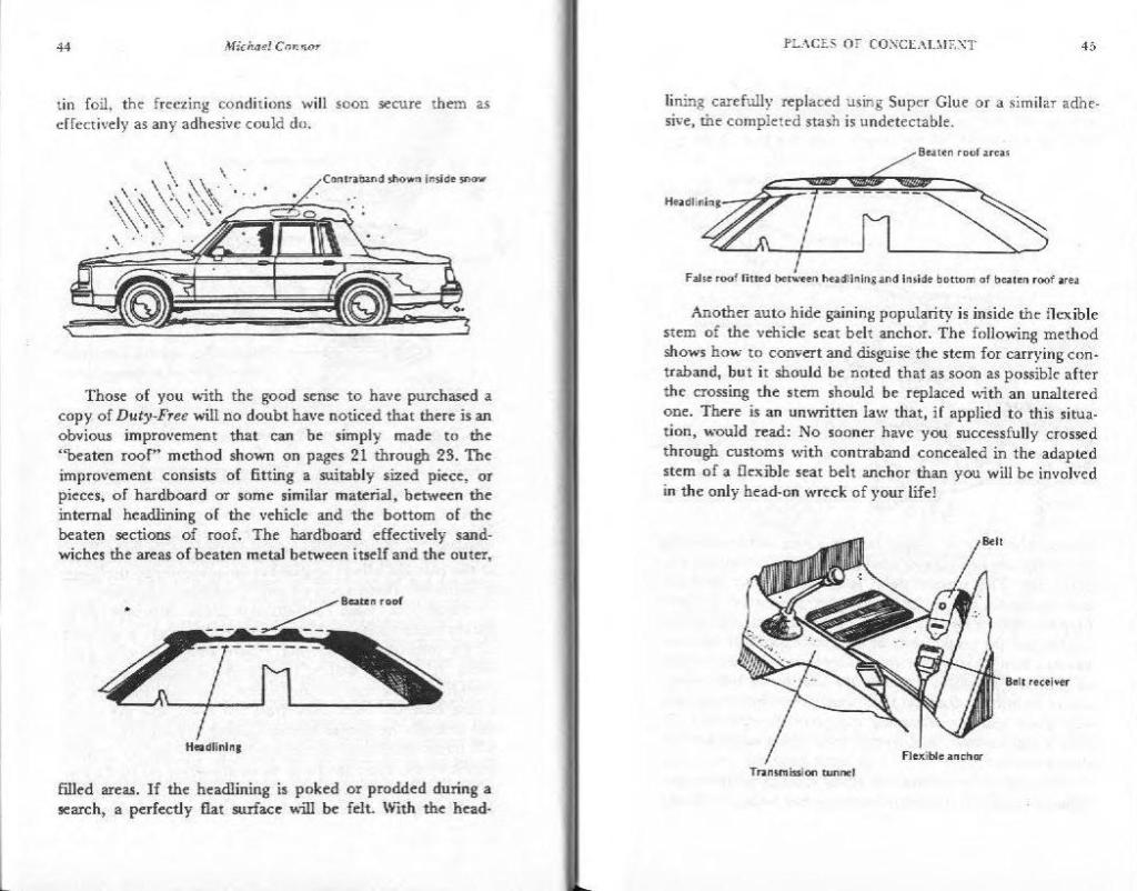 Places of concealment - car
