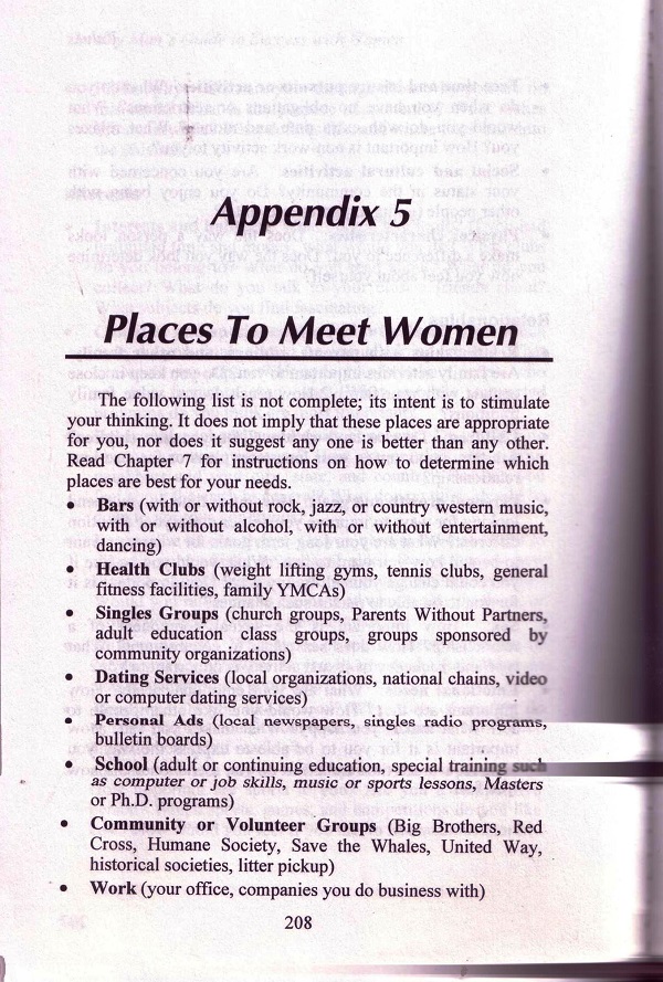Places to meet women