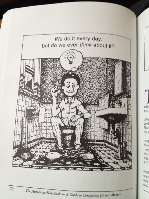 Drawing - man on toilet