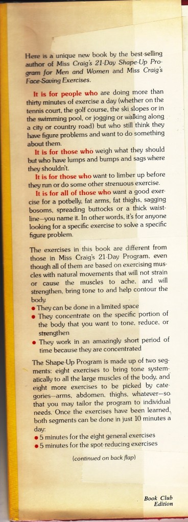 Miss Craig's - Inside left cover