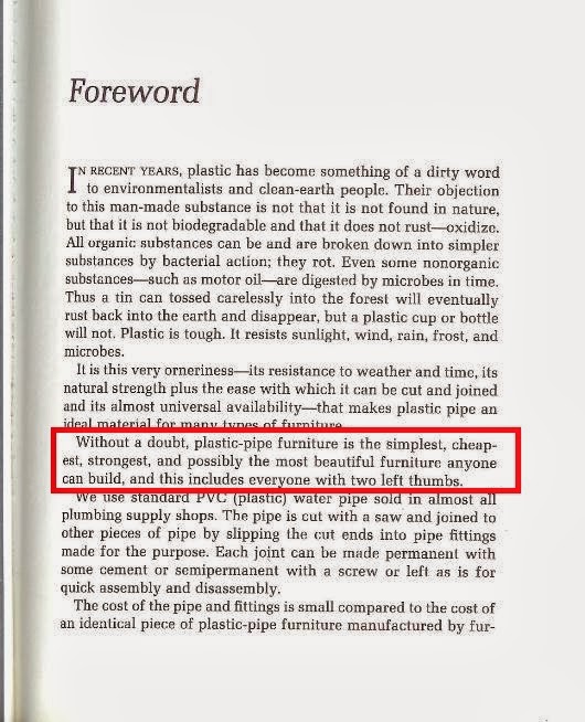 Making Plastic Pipe Furniture foreward