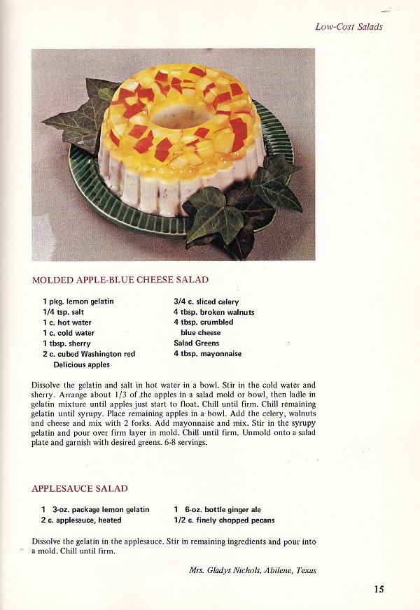 molded apple blue cheese salad