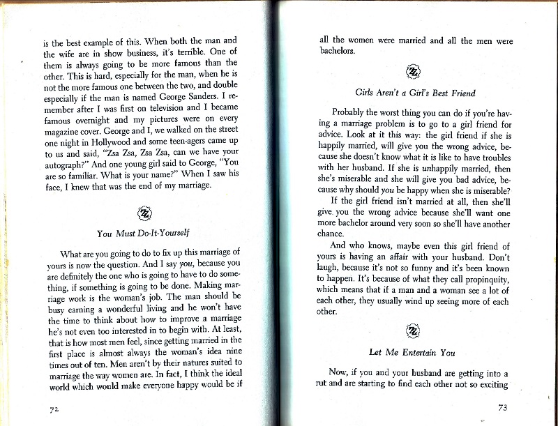 Zsa Zsa Gabor - Girls aren't a girl's best friend