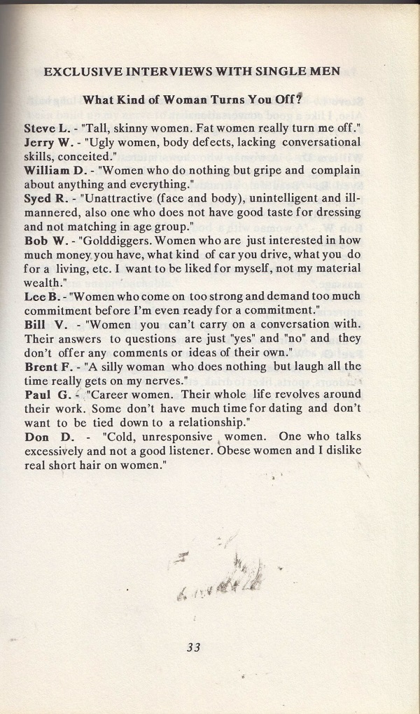 interviews with single men