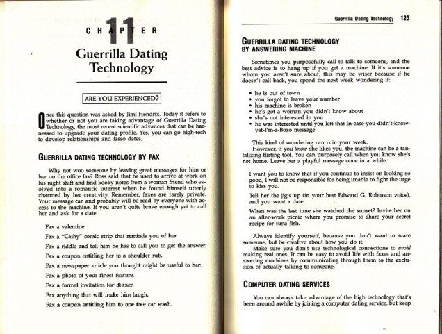 Guerilla Dating technology by fax