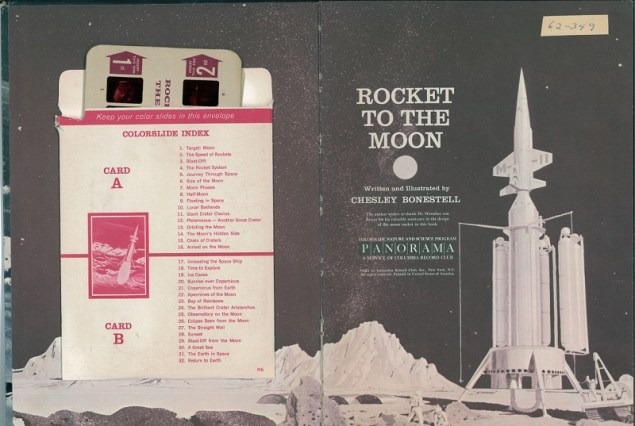 Rocket to the Moon microfiche colorslide