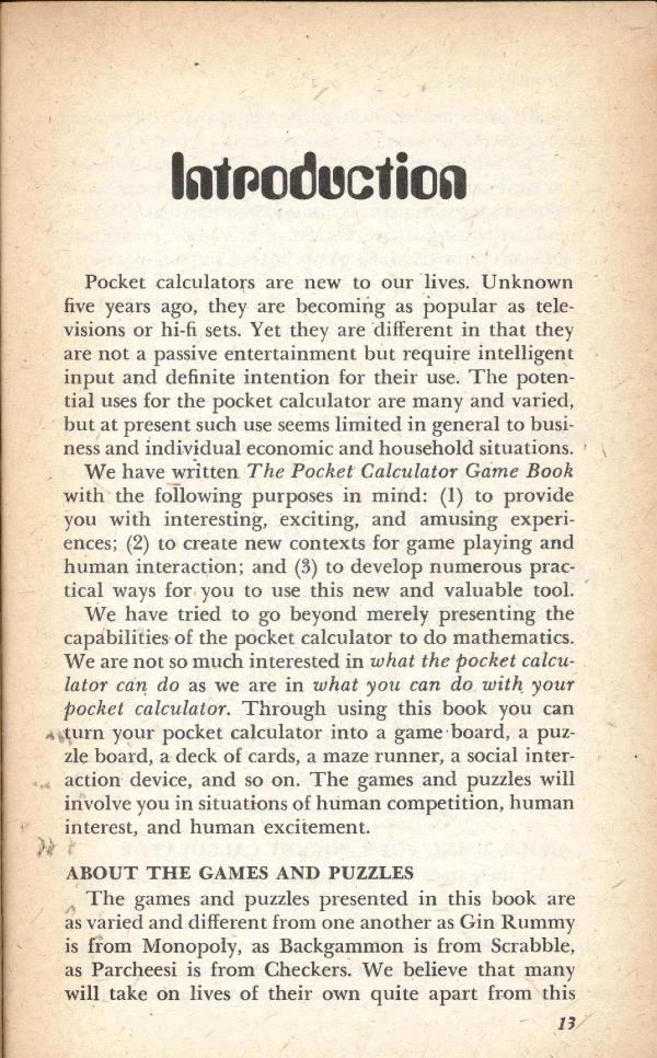 calculator introduction