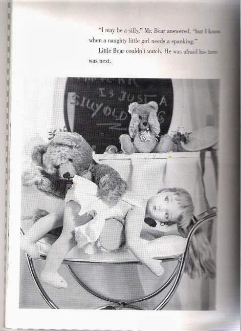 Teddy bear spanks Edith