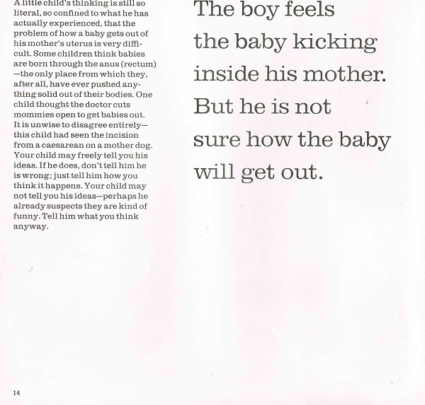 Boy feels baby kicking