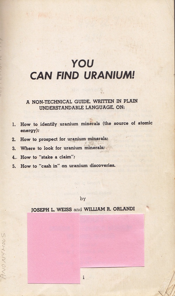 You can Find Uranium title page